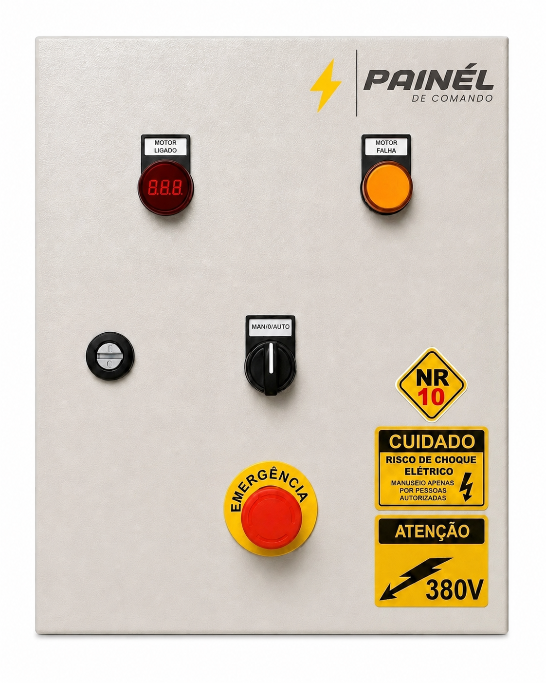 Painel Estrela Triângulo 10CV 220V Manual Automático